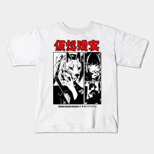 Goth Grunge Anime Manga Girls Harajuku Cyberpunk Vaporwave Girls Japanese Streetwear Aesthetic Kids T-Shirt